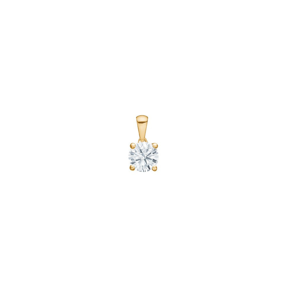 LUXURY 14ct. gold pendant w. lab grown diamond 0,50ct TW/VS2