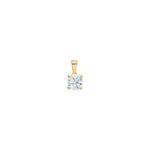 LUXURY 14ct. gold pendant w. lab grown diamond 0,50ct TW/VS2