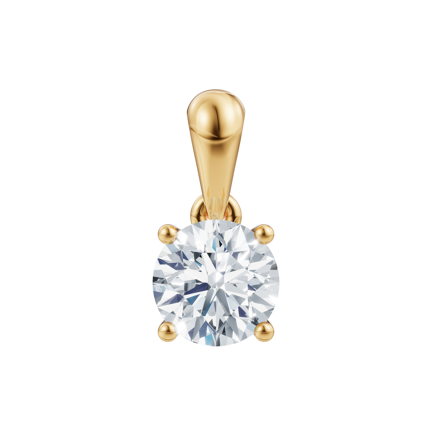 LUXURY 14kt. guldvedhæng m. lab grown diamant 0,50ct TW/VS2 - Guld