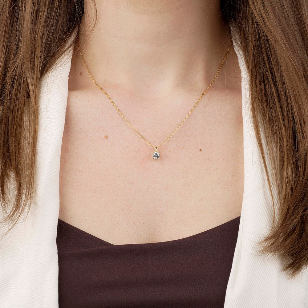 LUXURY 14kt. guldvedhæng m. lab grown diamant 0,50ct TW/VS2