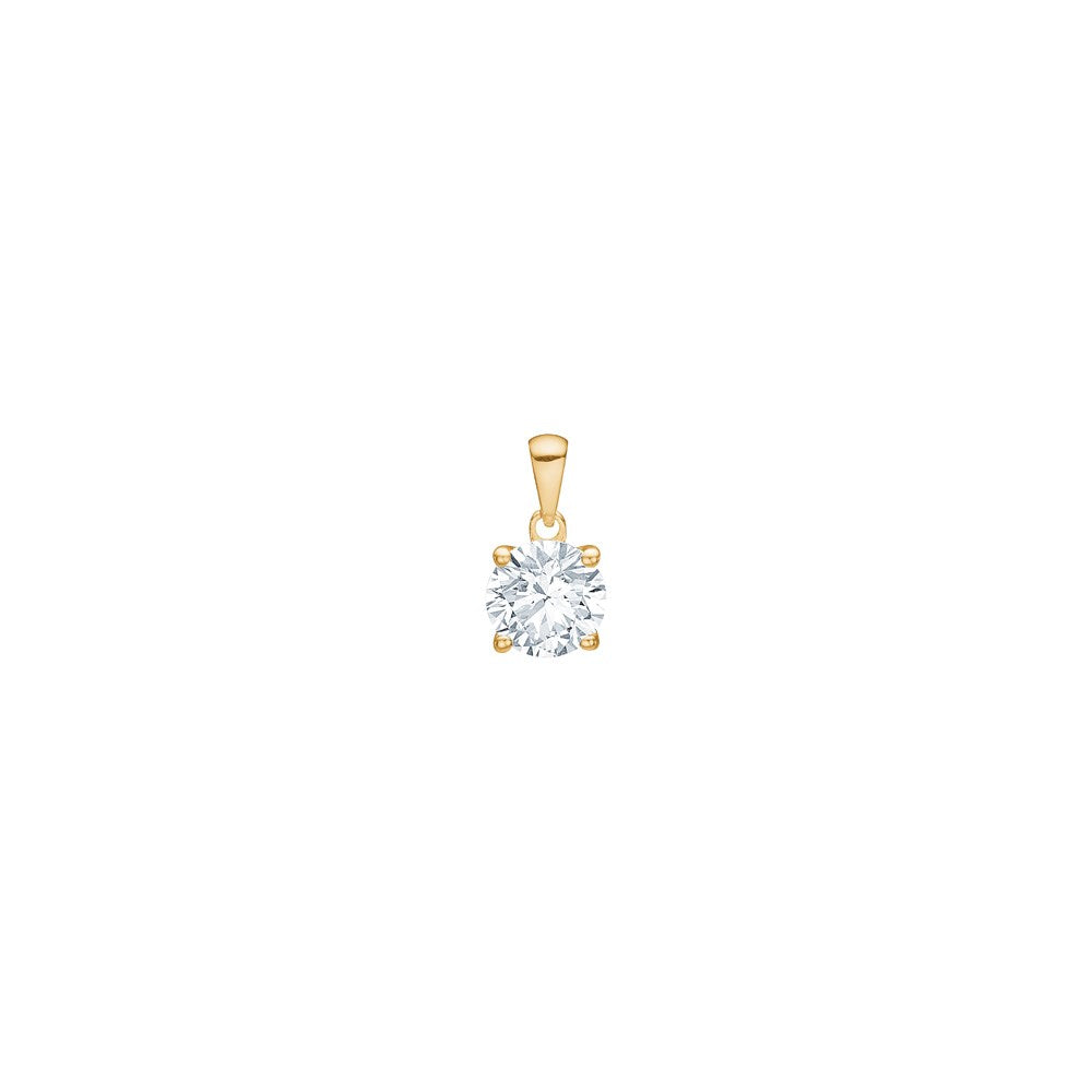 LUXURY 14ct. gold pendant w. lab grown diamond 0,70ct TW/VS2