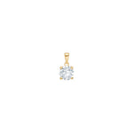 LUXURY 14ct. gold pendant w. lab grown diamond 0,70ct TW/VS2
