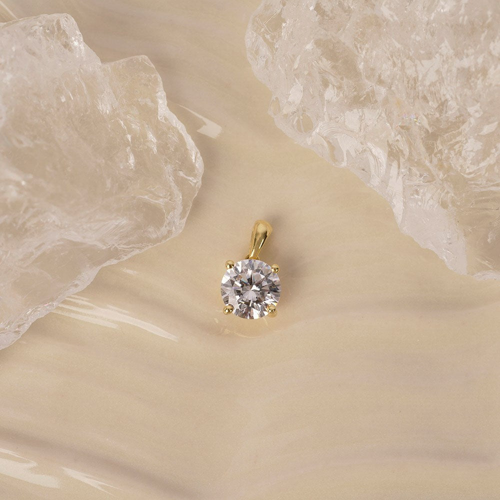 LUXURY 14kt. guldvedhæng m. lab grown diamant 0,70ct TW/VS2
