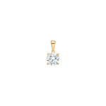 LUXURY 14ct. gold pendant w. lab grown diamond 1,00ct TW/VS2