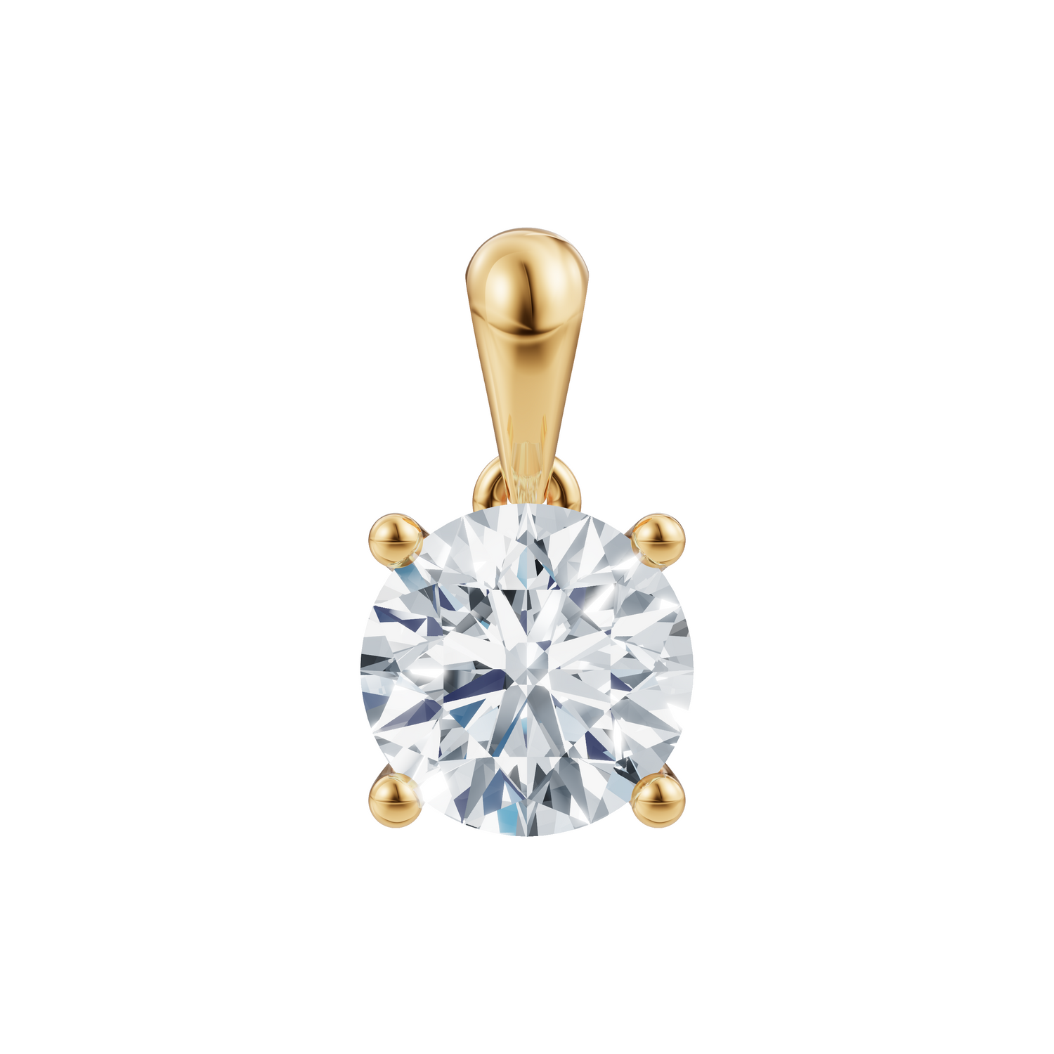 LUXURY 14kt. Gold Anhänger m. Lab Grown Diamant 0,70ct TW/VS2 - Gold