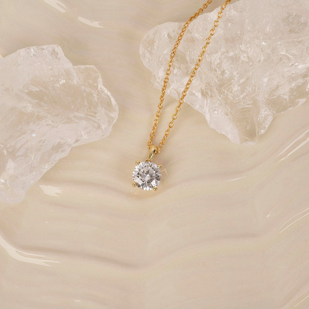 LUXURY 14kt. Gold Anhänger m. Lab Grown Diamant 1,00ct TW/VS2 - Gold