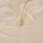 LUXURY 14kt. Gold Anhänger m. Lab Grown Diamant 1,00ct TW/VS2