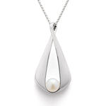 925/ - Vedhæng, blank rho.hvid kulturperle 2.0CT
