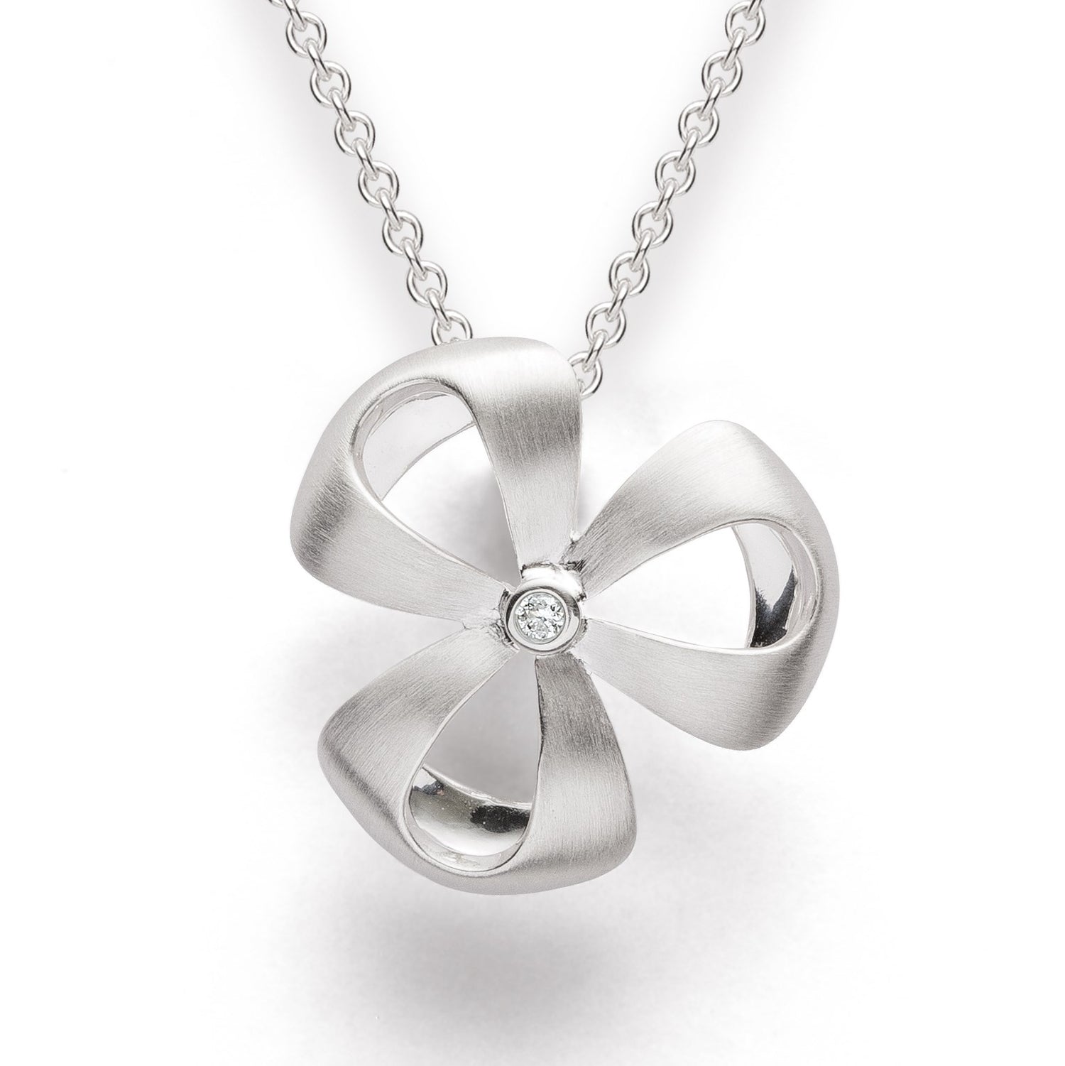 925/ - Anhänger matt./Poliert, dia. 0,02CT WP1