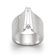 925/ - Ring matt/gebürstet/glänzend, Ø 0,02ct W-SI