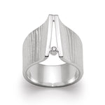 925/ - Ring matt/gebürstet/glänzend, Ø 0,02ct W-SI