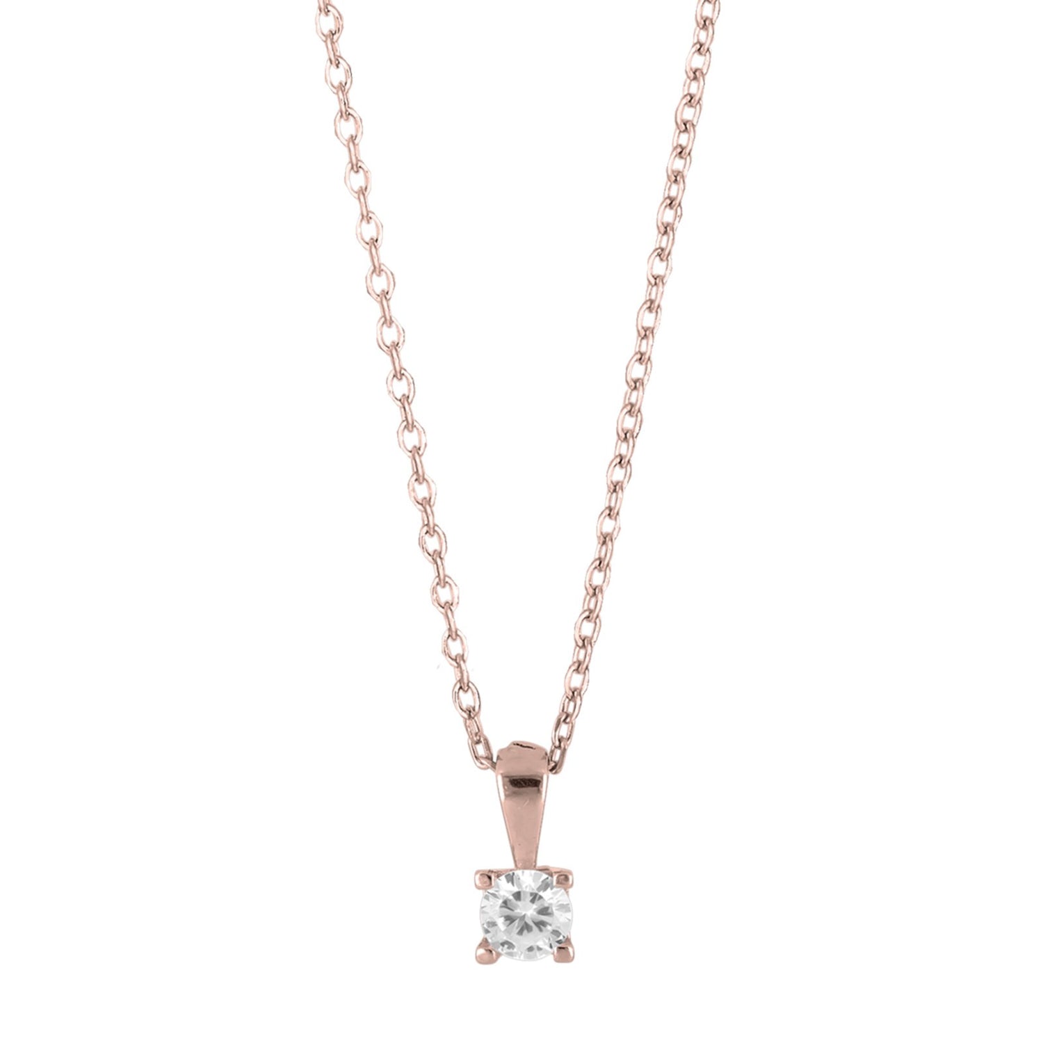 Silberanhänger 4mm Greifer HEGENOR - Rosévergoldet