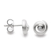 925/- mattierter Ohrring, Br 0,03ct W-SI