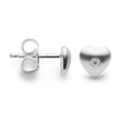 925/- Ohrringe mattiert, Durchmesser 0,02ct W-SI