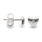 925/- Ohrringe mattiert, Durchmesser 0,02ct W-SI