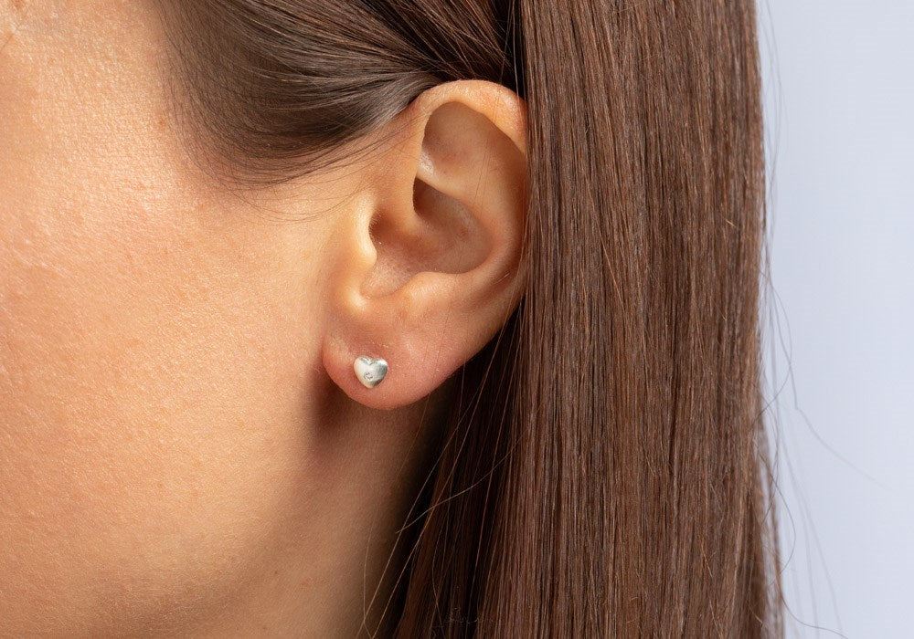 925/- Ohrringe mattiert, Durchmesser 0,02ct W-SI