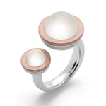 925/- Ring, teilrosa fg matt/gebürstet QZ 9,05ct