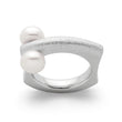 925/- Ring, rho.-matt, Zuchtperle 5,32CT