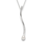 925/- Vedhæng, rho. mat, kulturperle hvid