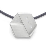 925/- Vedhæng mat/børstet, dia. 0,03CT