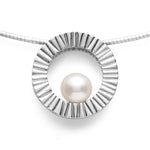 925/- Vedhæng, rho. hvid kulturperle