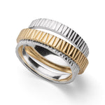 925/- Ring, teils fg. matt/glänzend