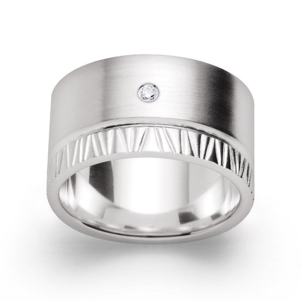 925/- Ringmatte, Durchm. 0,03 CT W-SI3