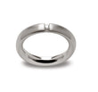925/- Ring mattiert, Brillant 0,05ct W-SI