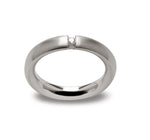 925/- Ring mattiert, Brillant 0,05ct W-SI