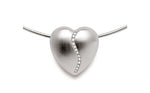 925/- Vedhæng mat, dia.er 0,065ct W-SI