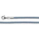 Blå bomuldsrem 925/- karabin43+5cm