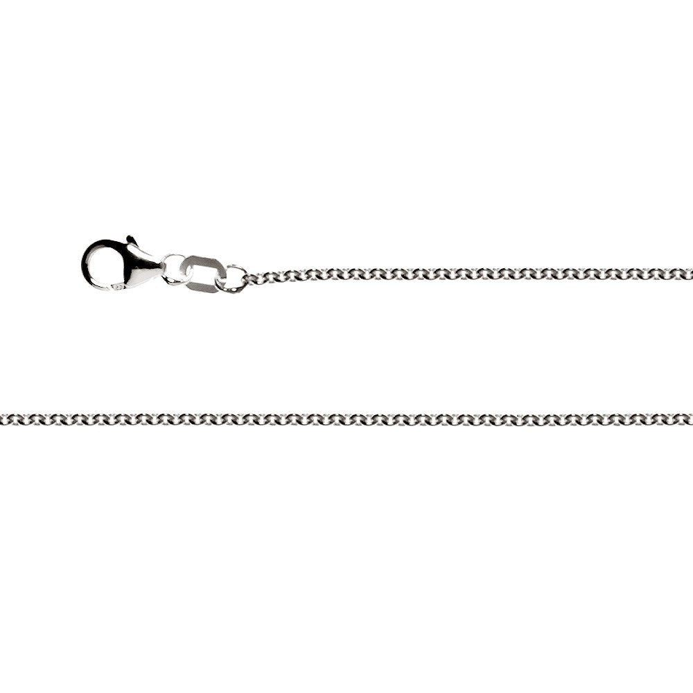 925/- rund ankerkæde karabin, rho 1,5 mm