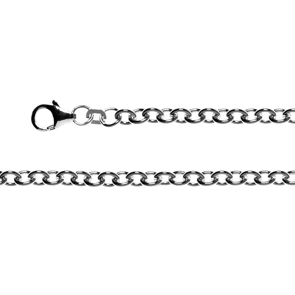 925/- RundankerKette Karabiner 2,8mm 45cm