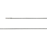 925/- Omega  Tonda Bajonet lås, rho. 1,2 mm, mat