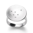 925/- Ring matt/glänzend, Durchmesser ist 0,035ct W-SI
