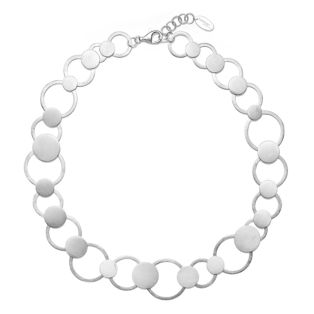 925/- Kette matt, 50cm + 3cm - Rhodiniert