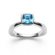 925/- Ringrohling, Blautopas 1,15 ct