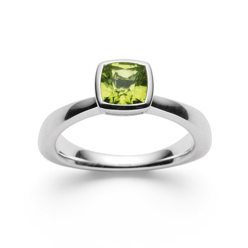 925/- Ringrohling, Peridot 1,03 ct - 56 / Nicht rhodiniert