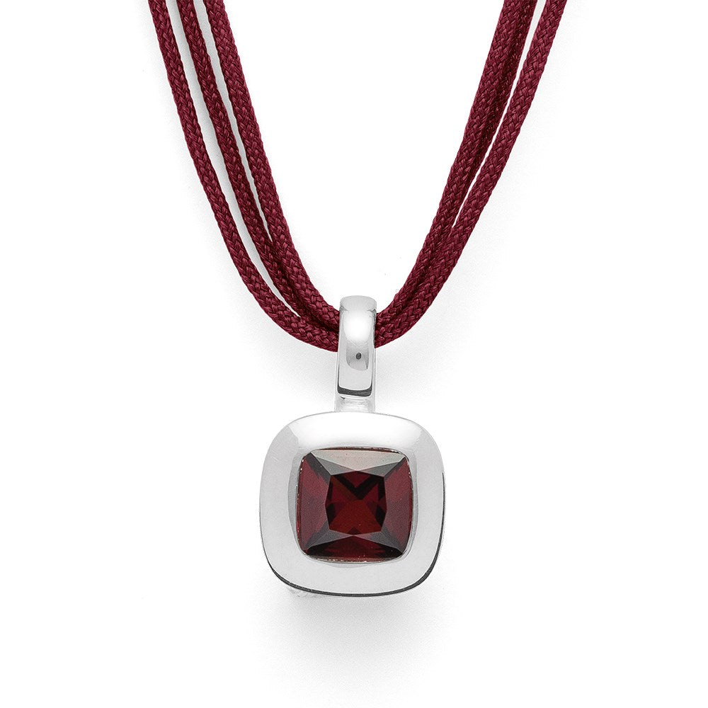 925/- Anhänger Poliert, Granat 1,30ct