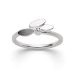 925/- Ringmatte, Durchm. 0,02ct W-SI