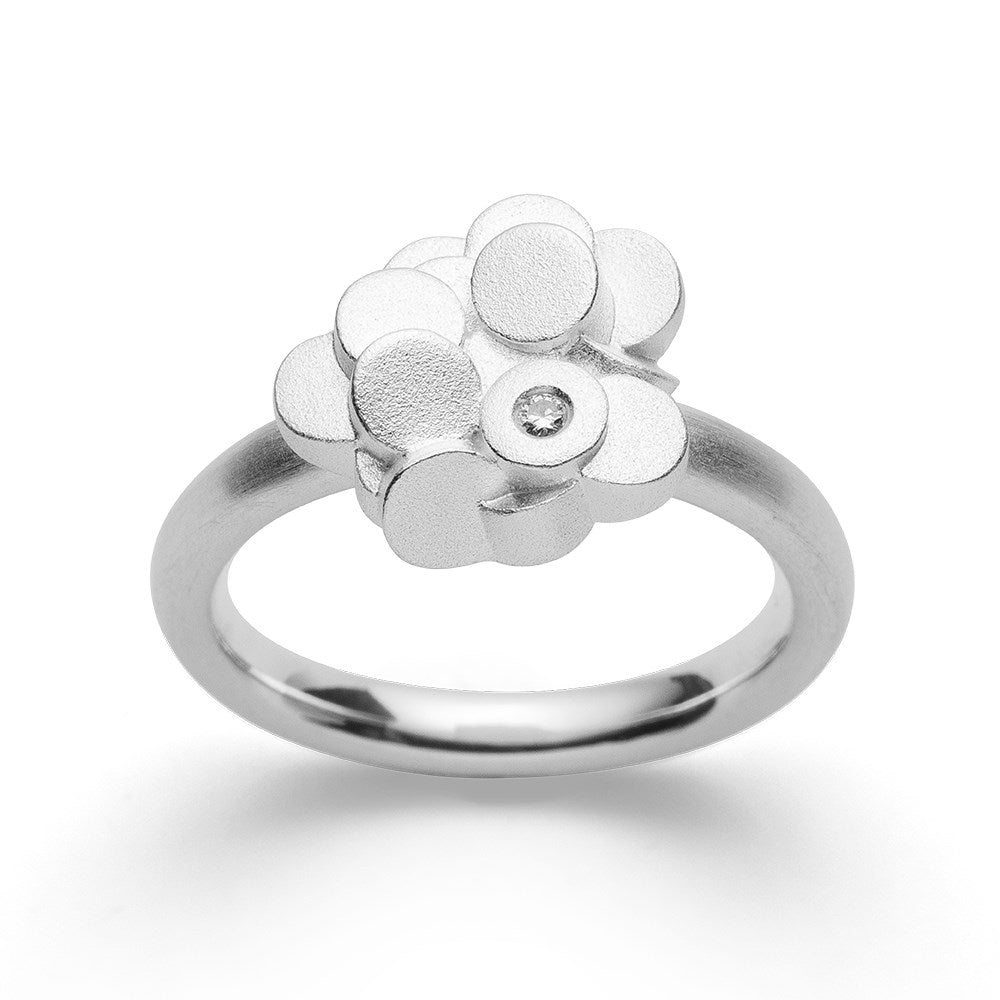 NOK 925 Ringmatte, Durchm. 0,02 ct W-SI3