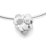925/- Vedhæng mat, dia.er 0,02ct W-SI3