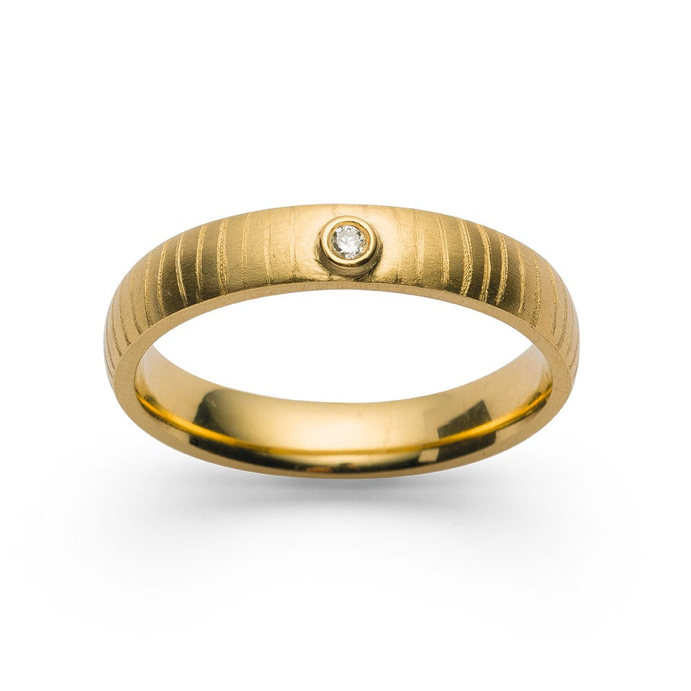 925/- Ring, fg. mattiert/gebürstet, Ø 0,02ct W-SI