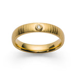 925/- Ring, fg. mattiert/gebürstet, Ø 0,02ct W-SI