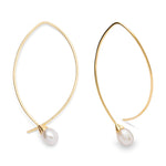 925/- earrings, gp satin, pearls