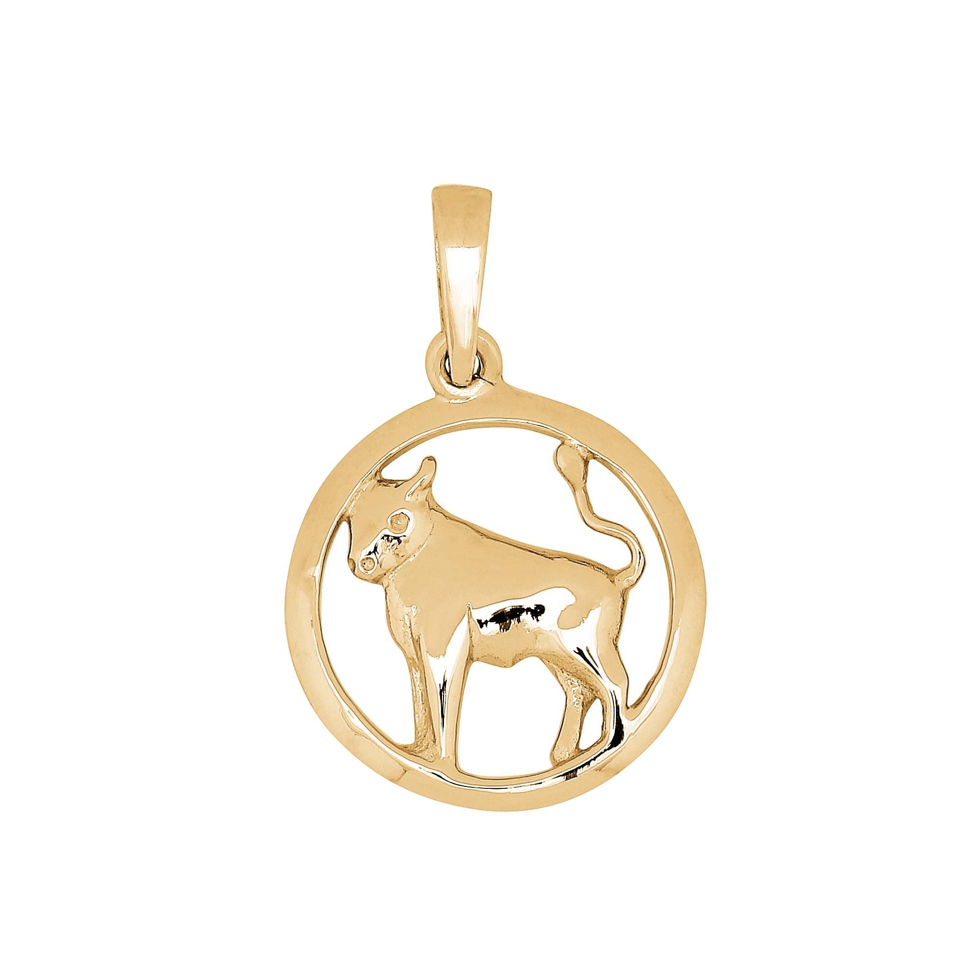 Siersbøl 8ct. pendant Taurus 15mm