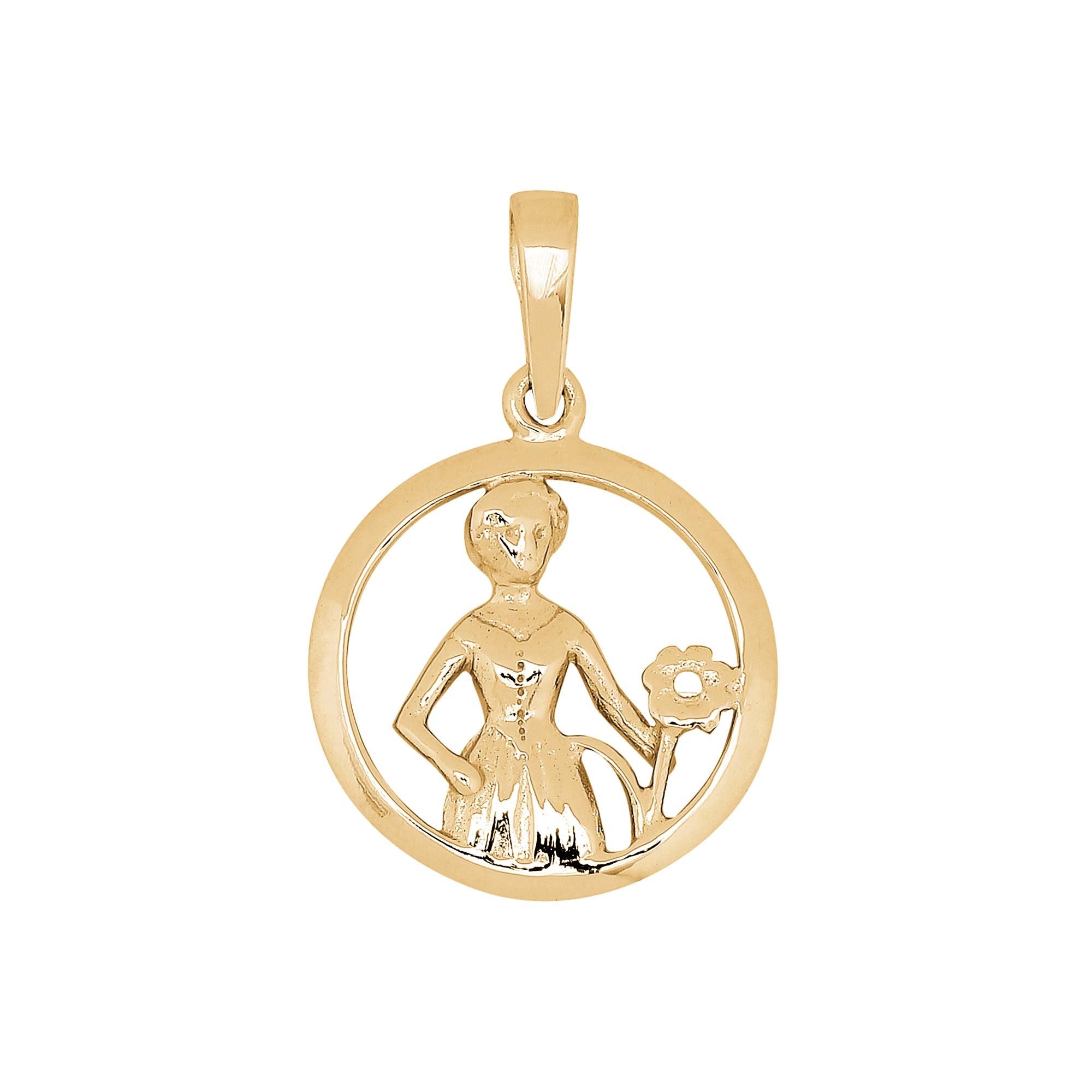 Siersbøl gold plated pendant Virgo 15mm