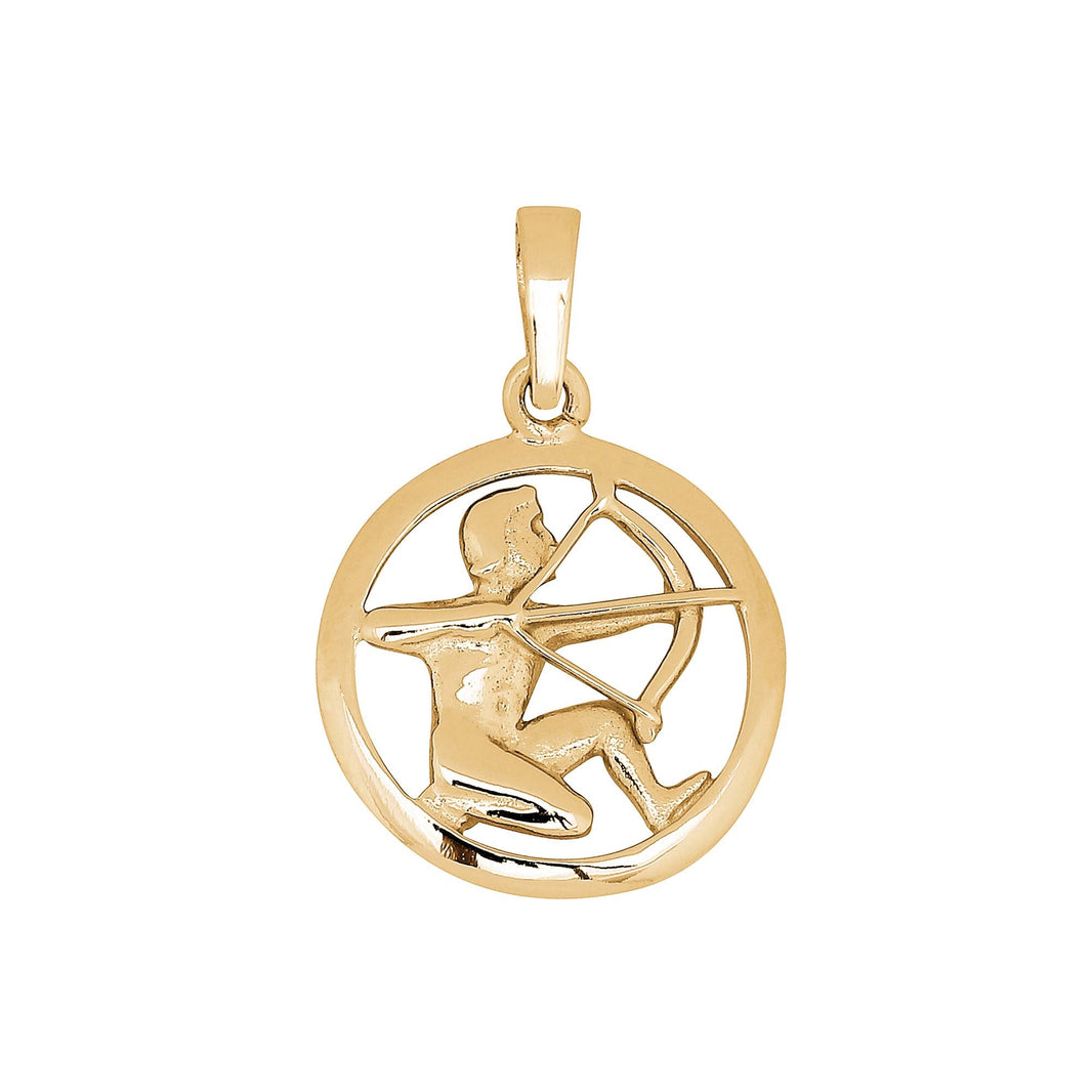 SIERSBØL forgyldt sølv vedhæng SKYTTEN 15mm