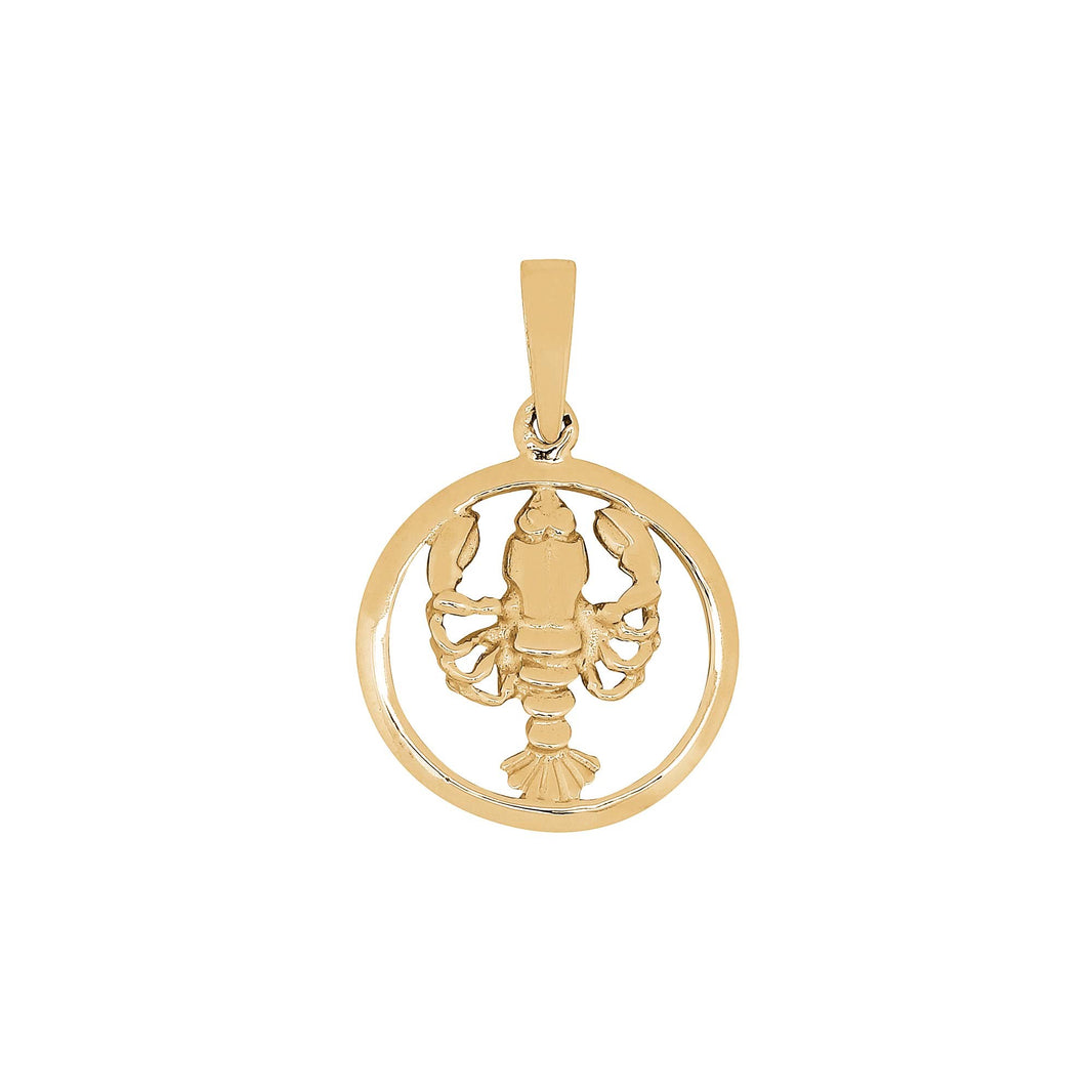 SIERSBØL 8kt. vedhæng KREBSEN 12mm