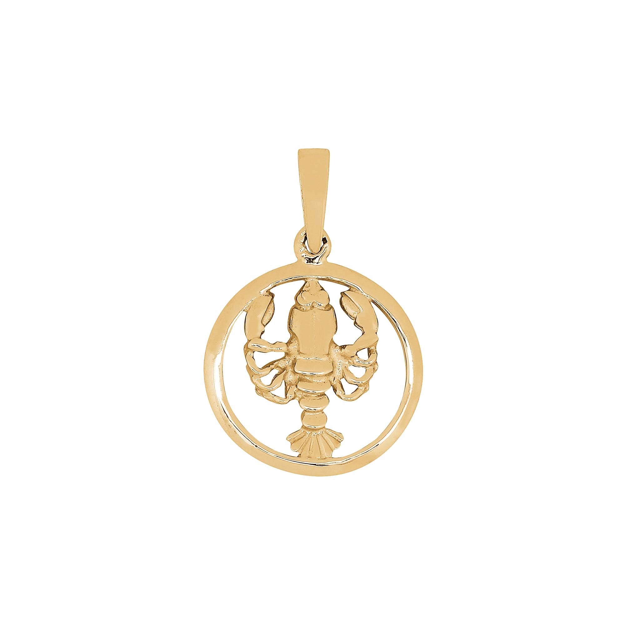Siersbøl 14kt. Anhänger Krebs 12mm